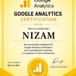 google-analytics-certificate-nizam-best-performance-marketer-in-palakkad